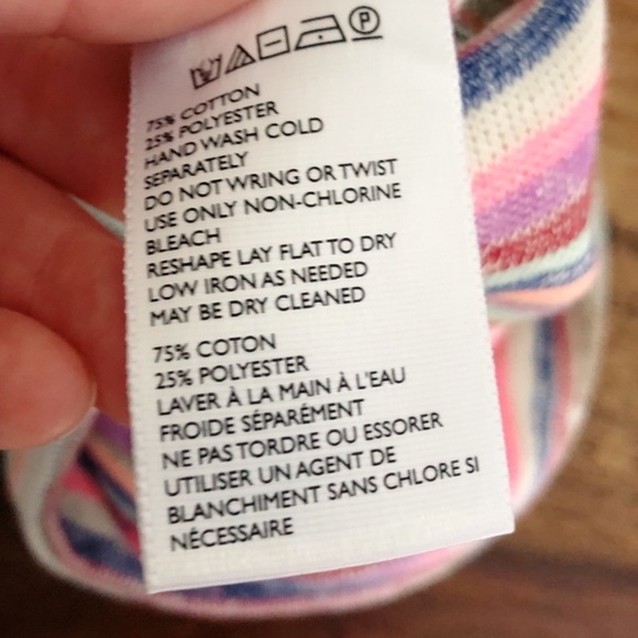 Urban Outfitters Multicolor Cream Knit Twist Front Off Shoulder Crop Top Blouse - Picture 13 of 13